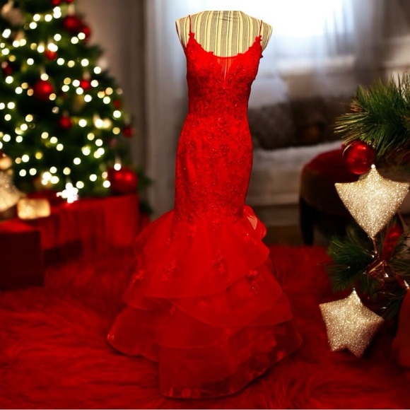 NWT gown by COLORS Dress. Tie back adjustable waist. Sz 12. Perfect for PROM. - Picture 11 of 12